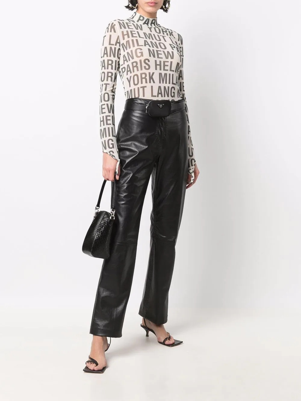 all-over logo print top - 2