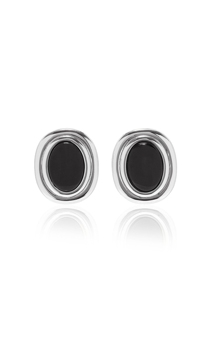 Exclusive Coco Sterling Silver Onyx Earrings 1