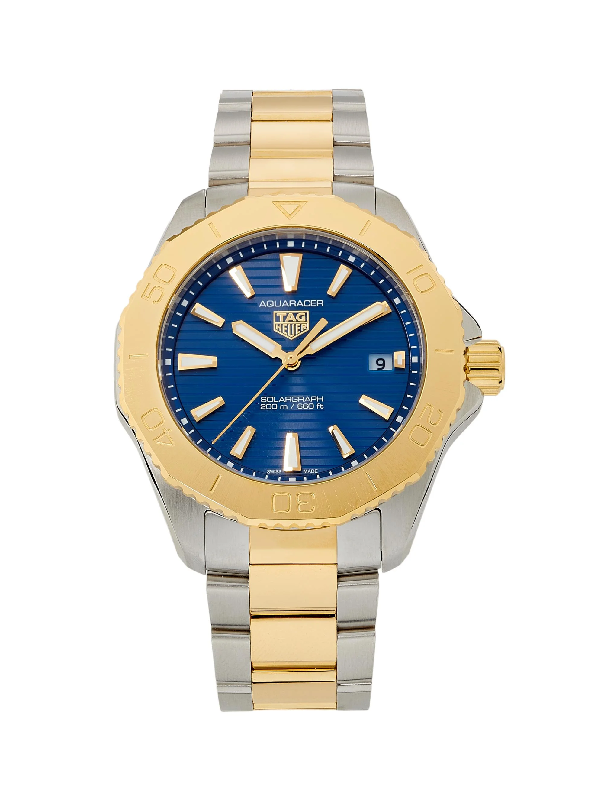 Men's Aquaracer Stainless Steel & 18K Yellow Gold Bracelet Watch/40MM - Multi - 1
