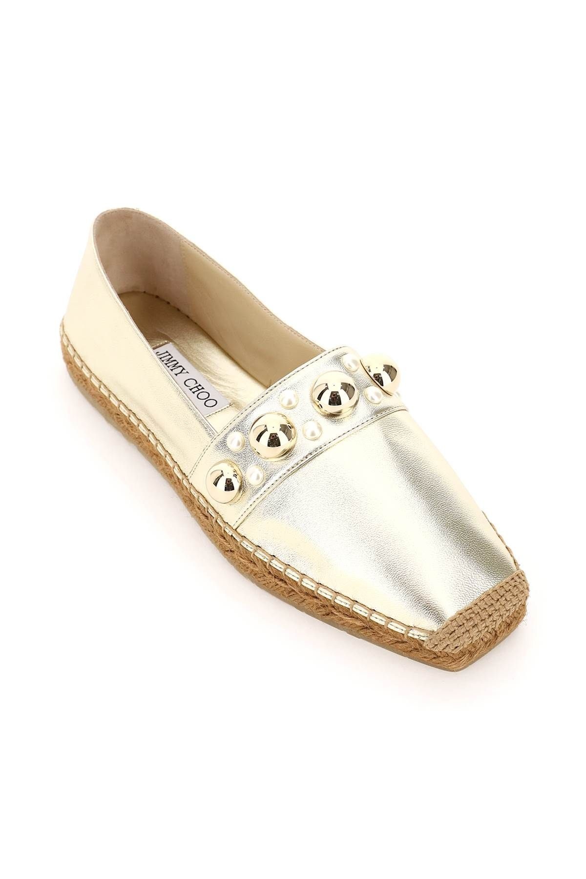 METALLIC LEATHER DRU FLAT ESPADRILLAS - 4