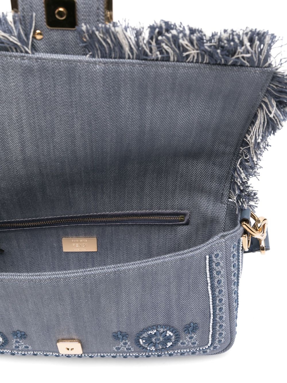 Baguette denim shoulder bag - 5