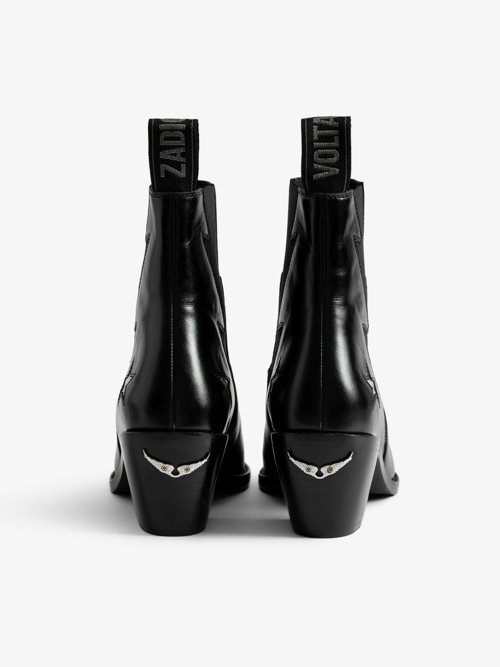 Tyler Stars Vintage Patent Ankle Boots - 4