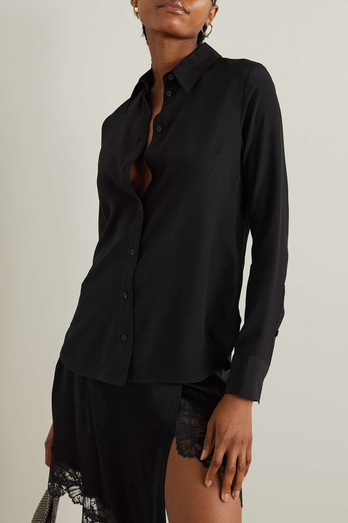 Silk crepe de chine shirt - 3