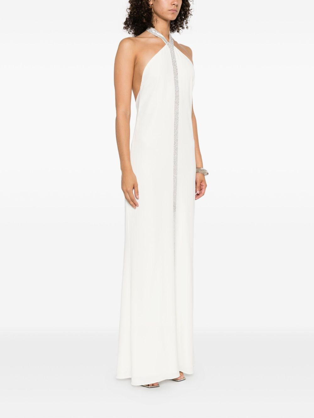 halter-neck embellished-panel maxi dress - 3