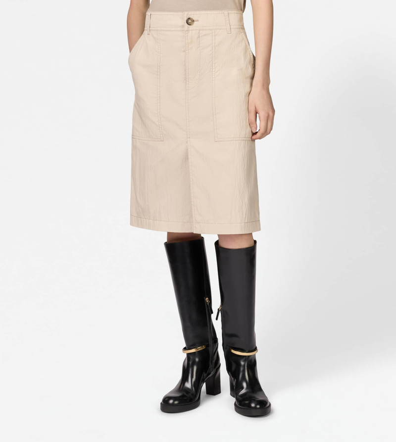 SKIRT IN TECHNICAL COTTON - OFF WHITE 3