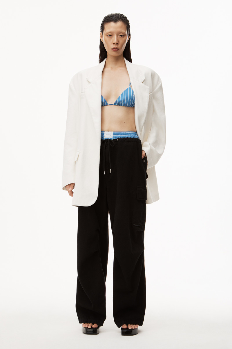 Alexander Wang PARACHUTE PANT IN WASHED BLACK DENIM outlook