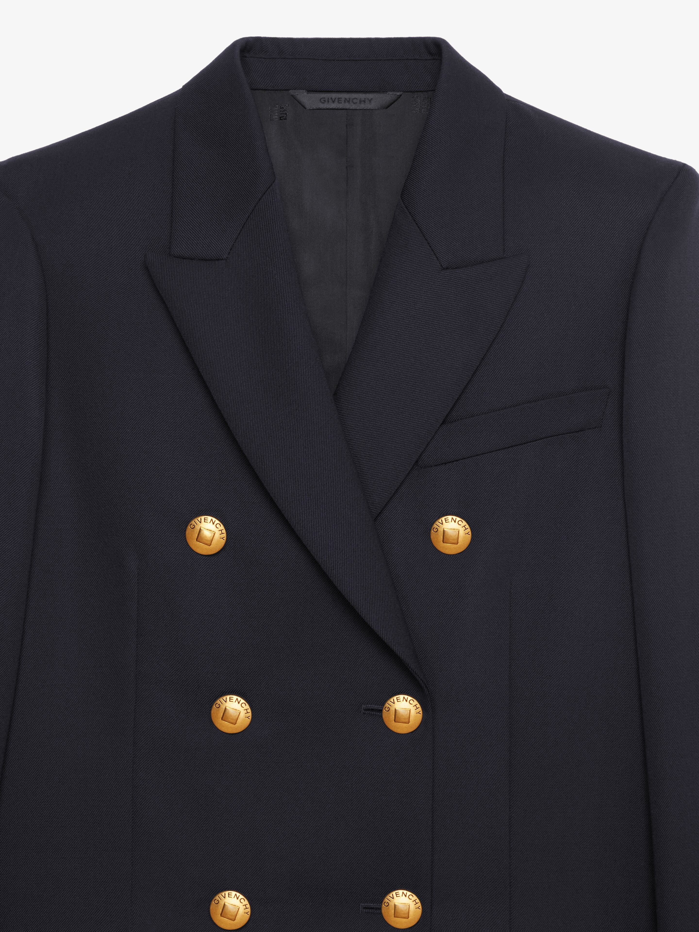 DOUBLE BREASTED JACKET IN WOOL AND MOHAIR - 5