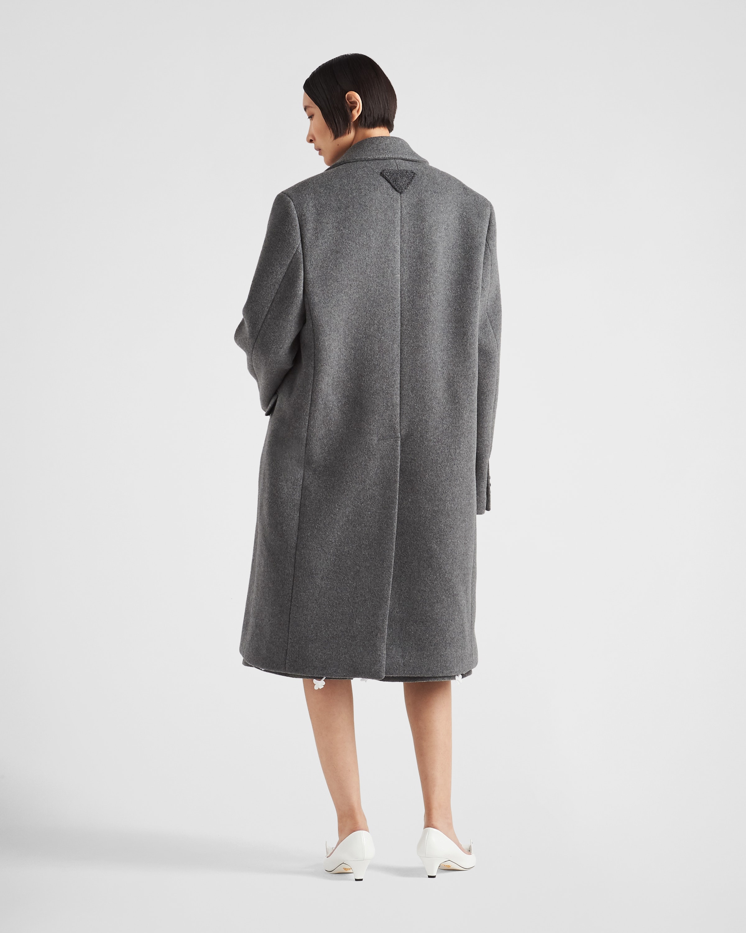 Single-breasted velour coat - 5