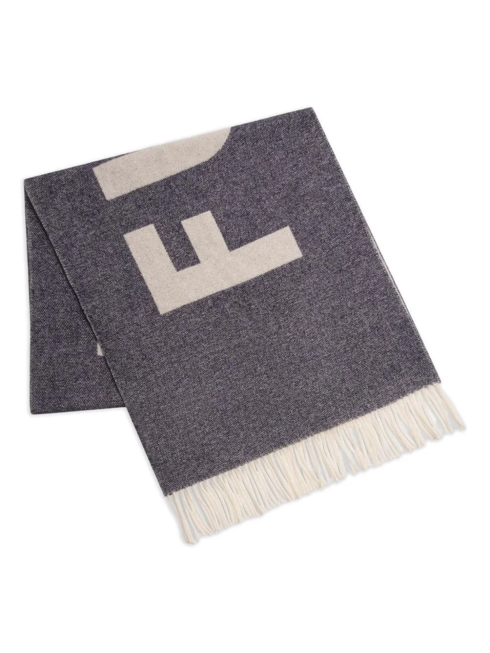 logo-jacquard scarf - 1