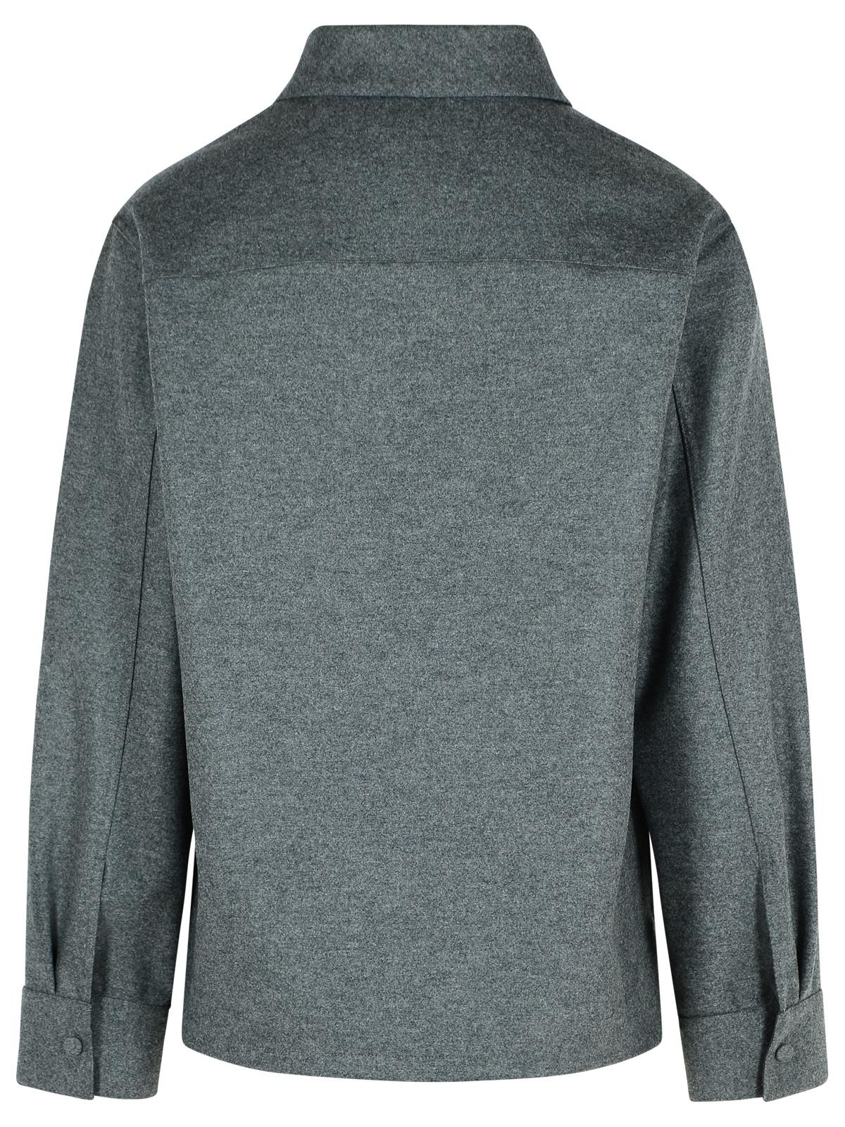 Jil Sander Grey Wool Shirt Men - 3