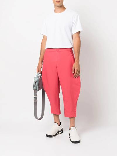 Comme des Garçons Homme Plus cropped wide-leg trousers outlook