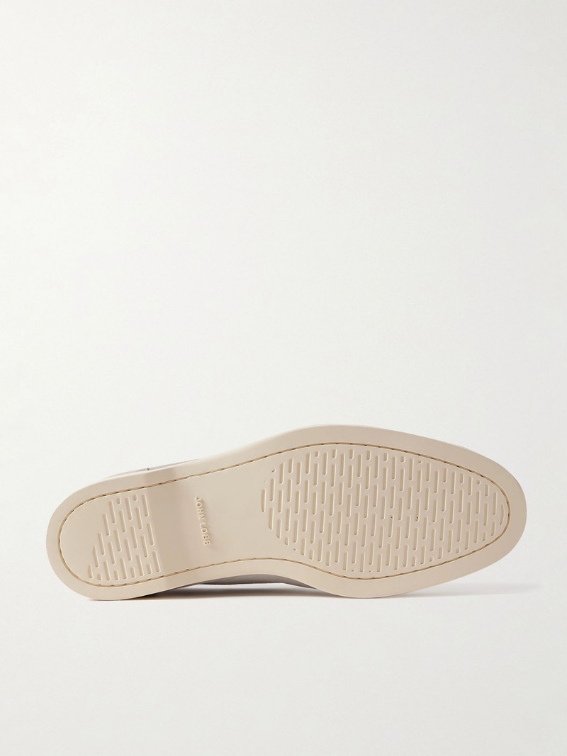 John Lobb Pace Suede Loafers Gray outlook