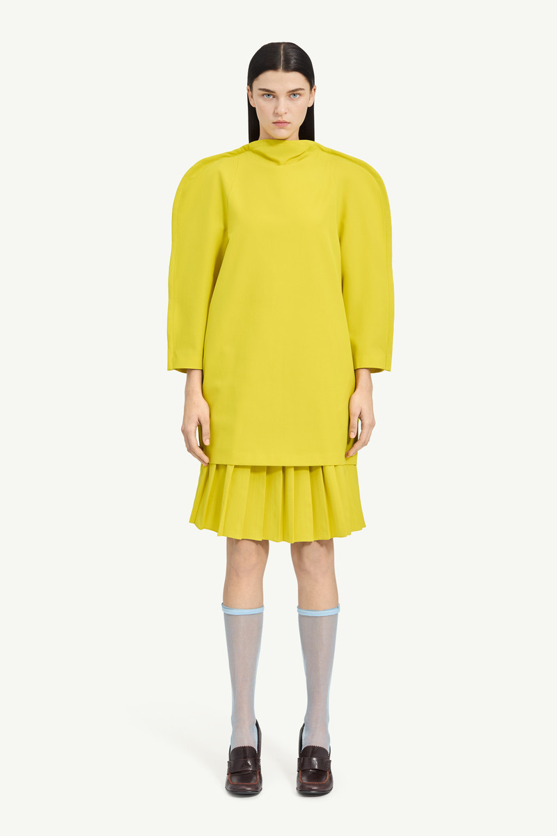 Cape-Shoulder Mini Dress 1