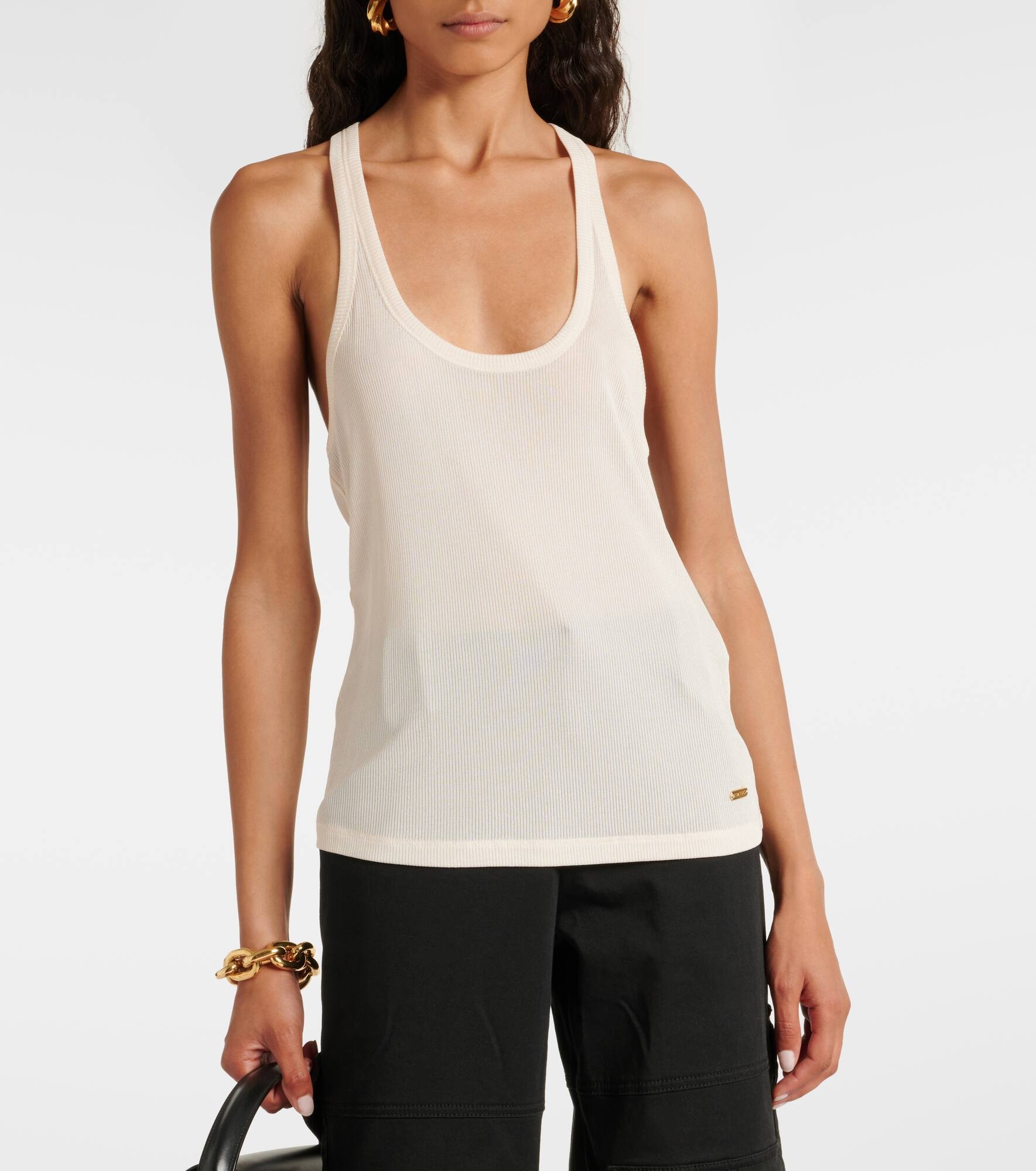 Crêpe jersey tank top - 6