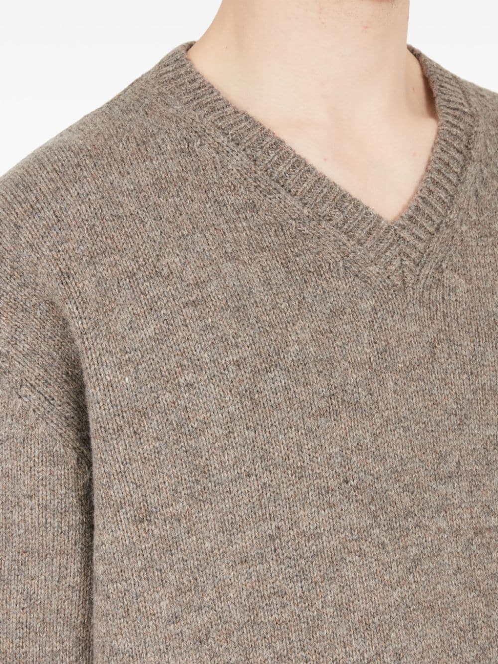 speckle-knit wool jumper - 7