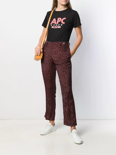 A.P.C. cropped leopard print trousers outlook