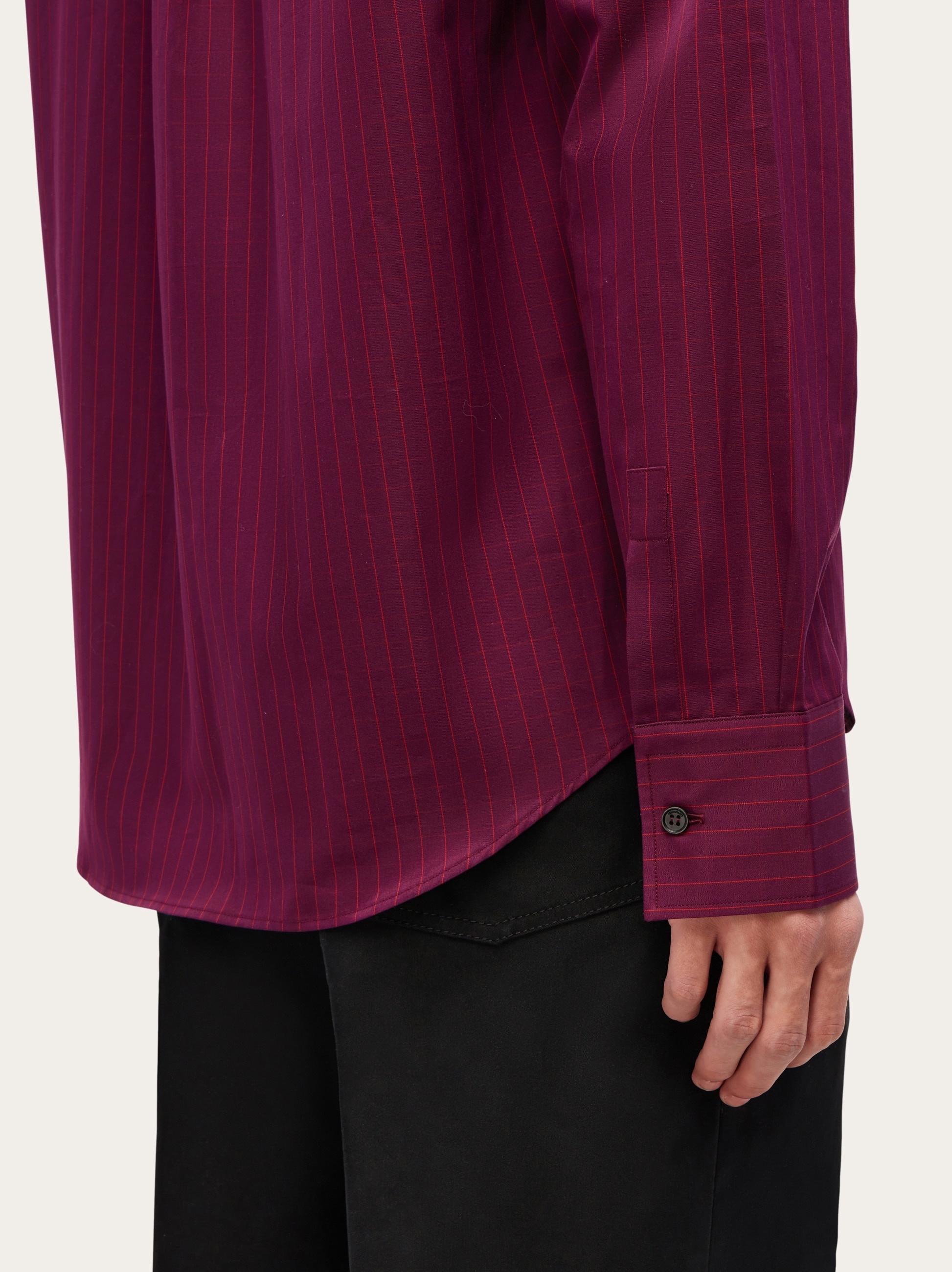 Micro checked long sleeved shirt - 5