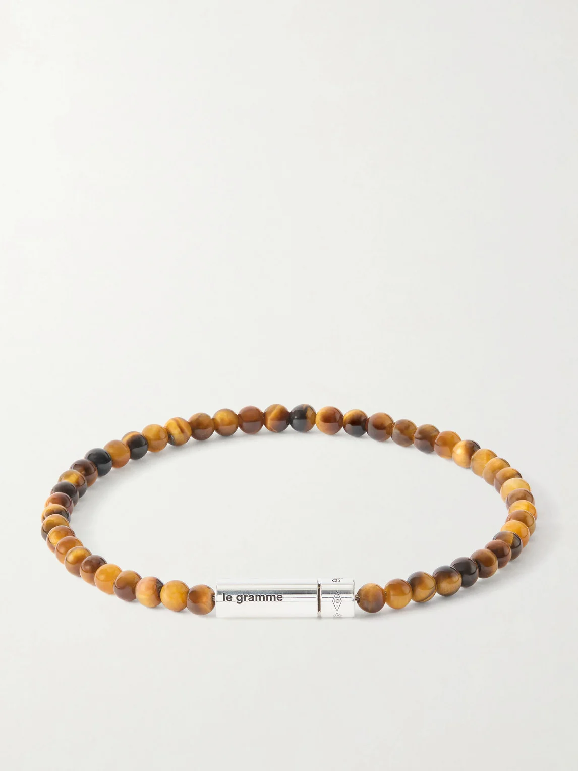 11g Sterling Silver and Tiger Eye Beaded Bracelet - 1