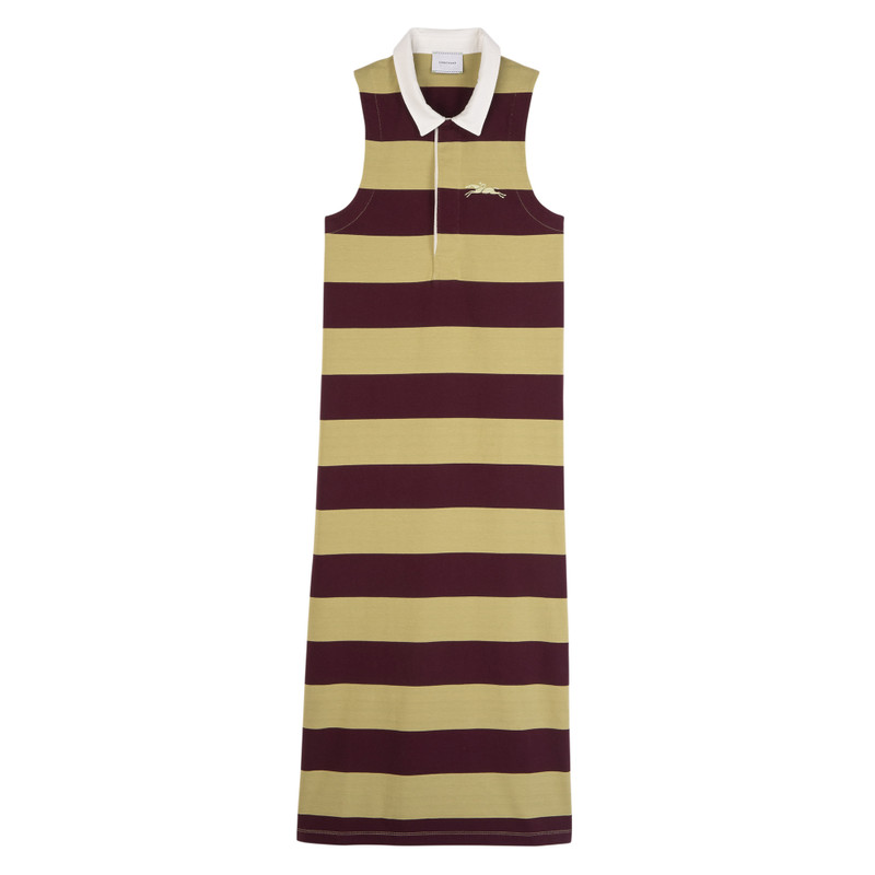 Polo dress Pistachio/Burgundy - OTHER 1
