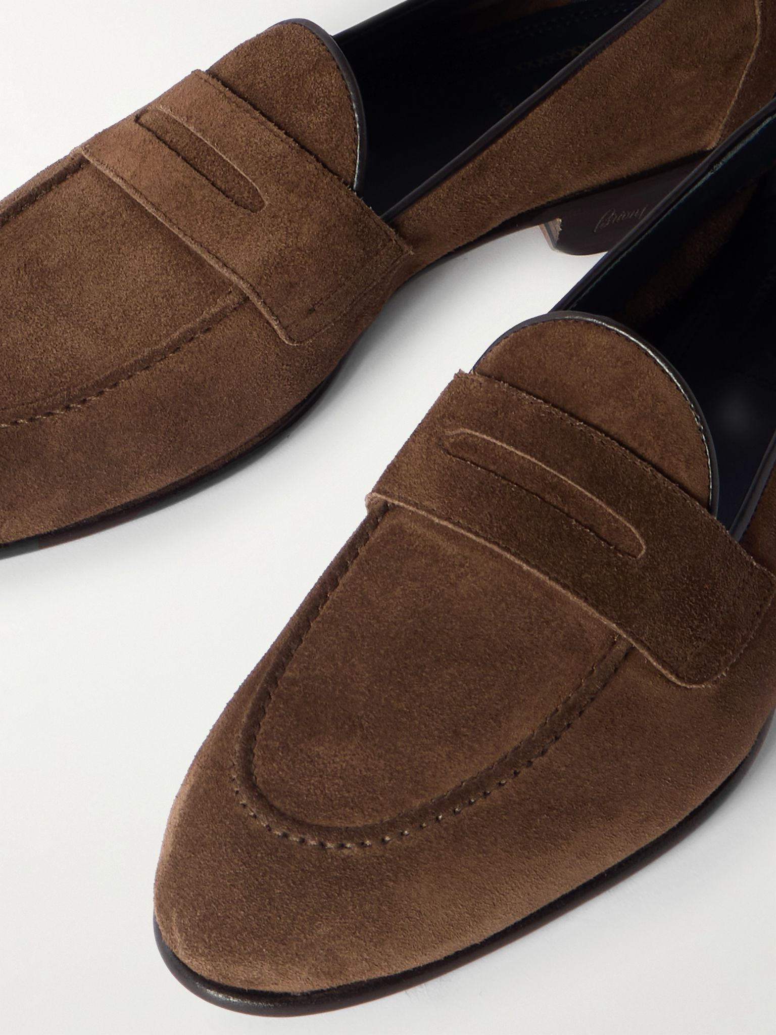 Appia Suede Penny Loafers Taupe - 5