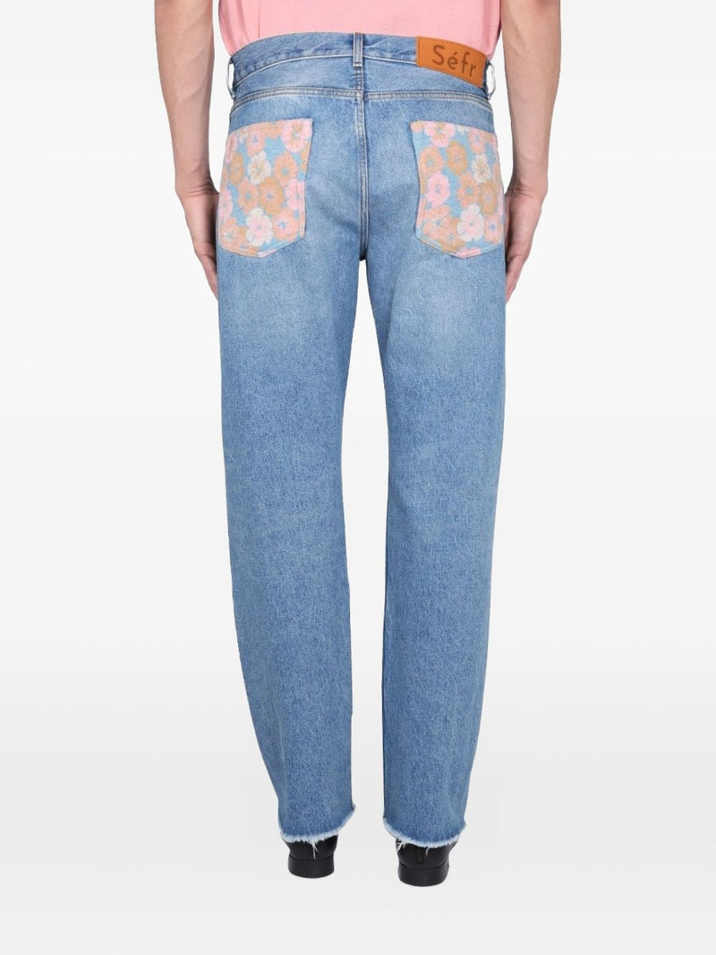 floral-panel jeans 4