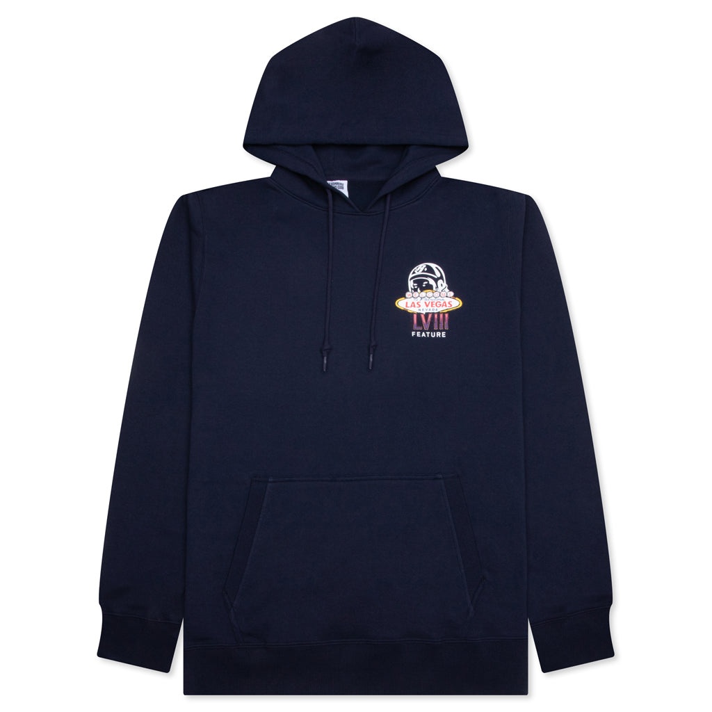 FEATURE X BILLIONAIRE BOYS CLUB STADIUM HOODIE - NAVY - 1