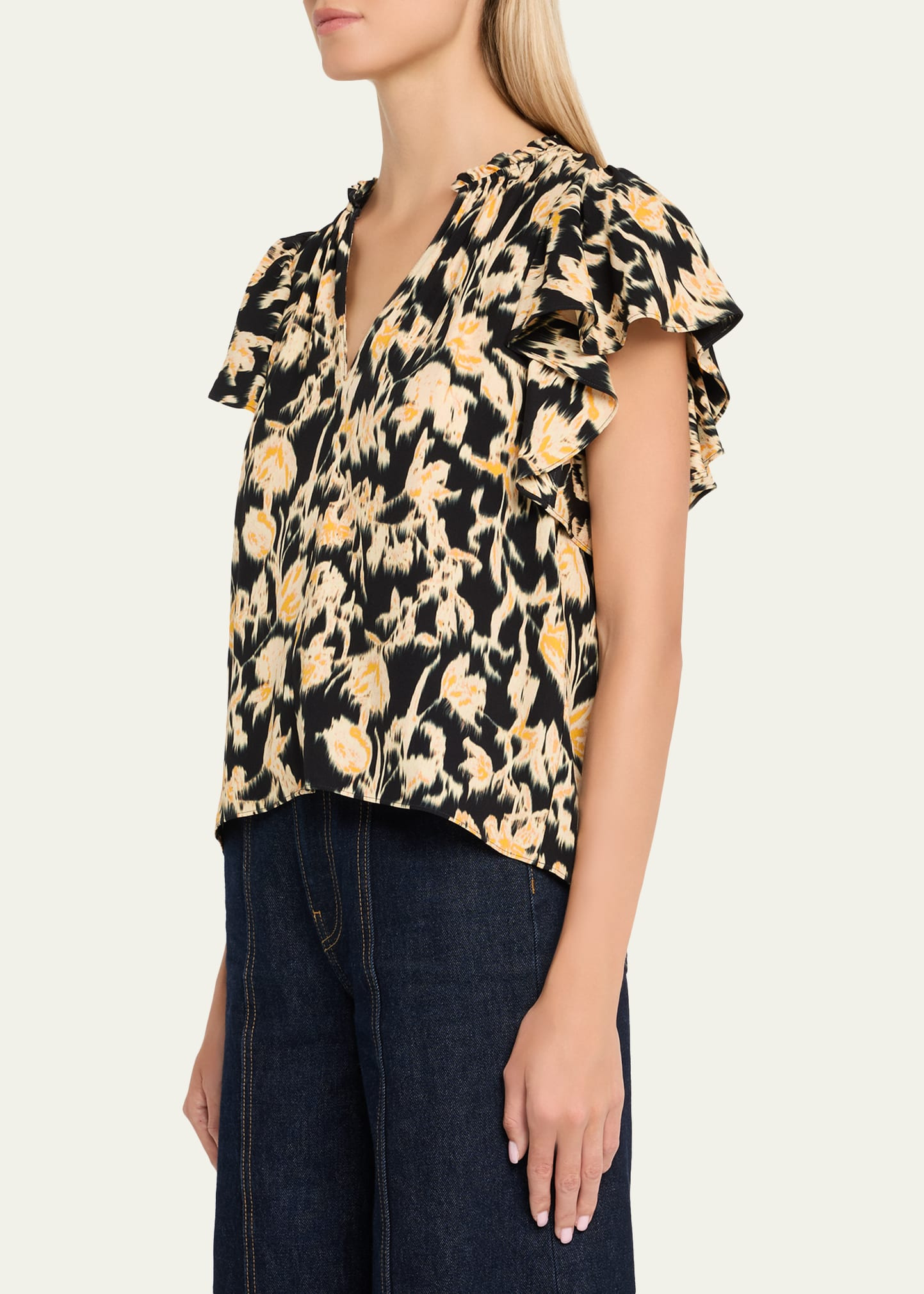 Lilo Flutter-Sleeve Blouse - 4