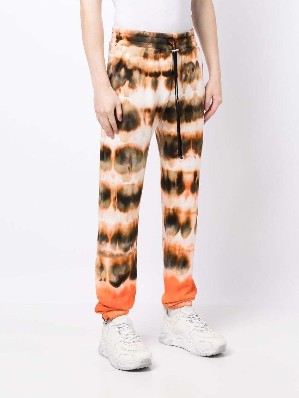 tie-dye print cotton track pants - 3