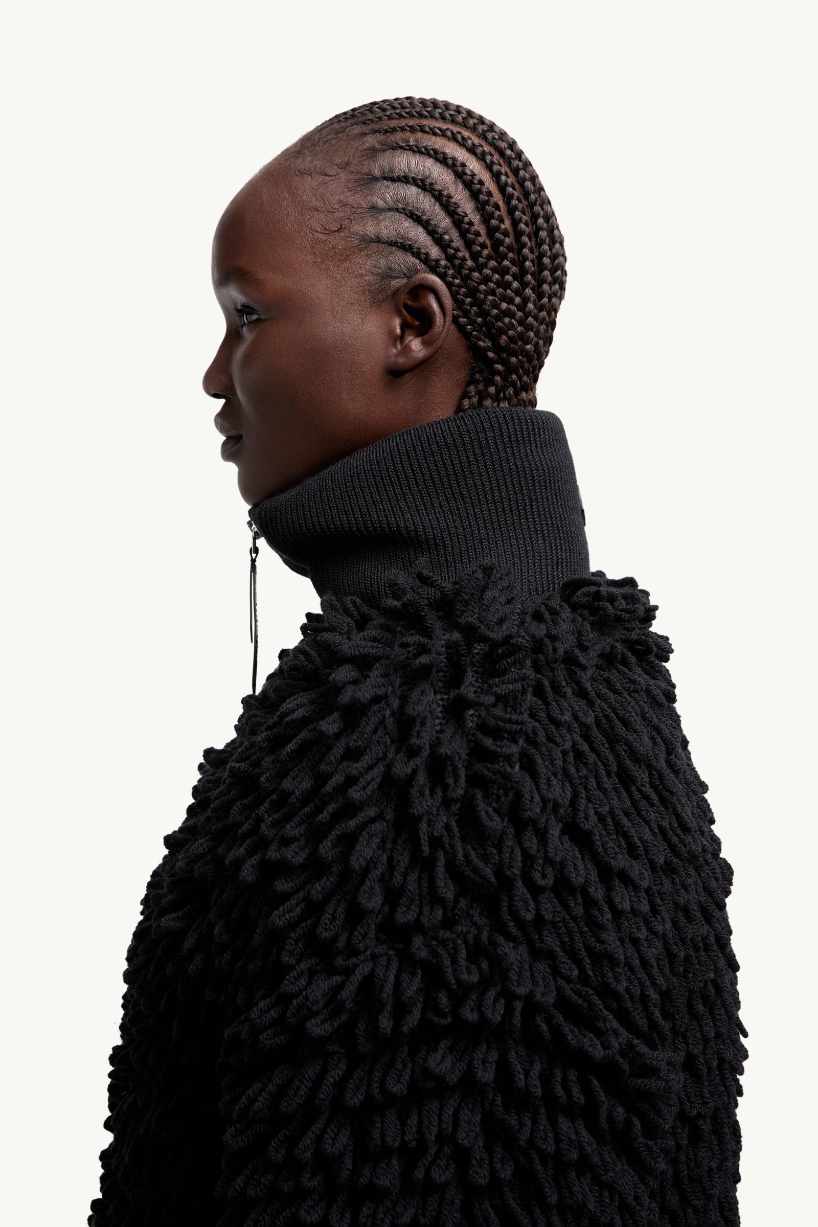Moncler x EE72 by Edward Enninful Wool Blend Zip-Up Cardigan - 4