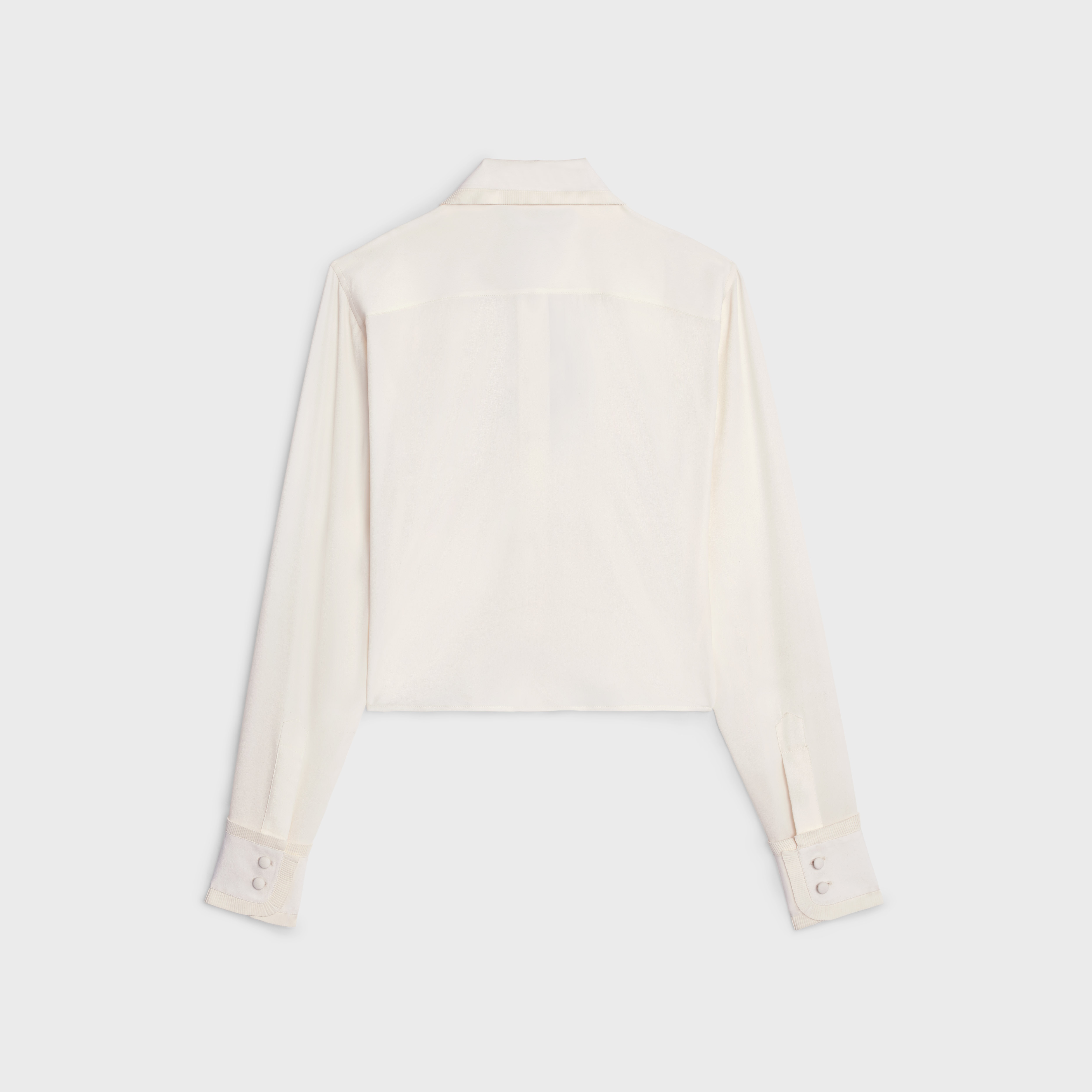 CROPPED ROMY SHIRT IN SILK CREPE - 2