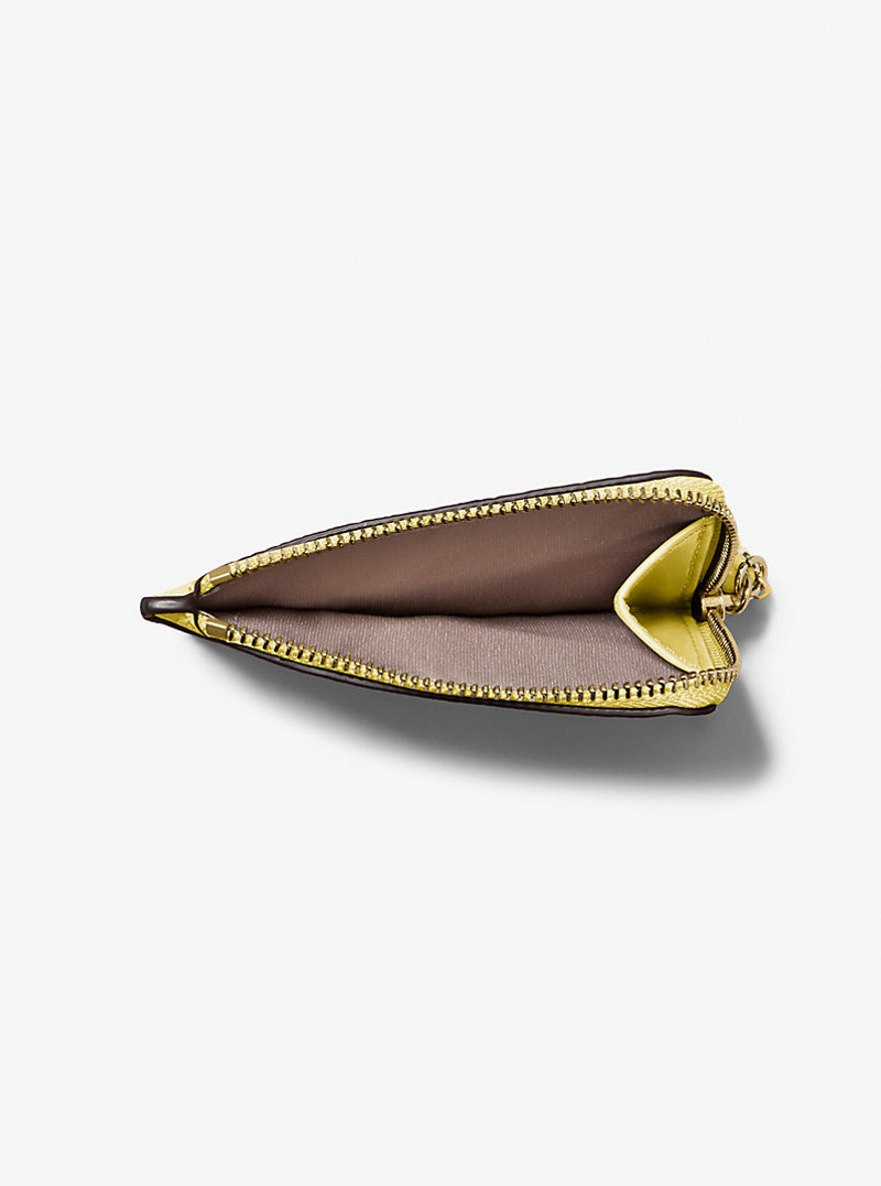 MICHAEL KORS Jet Set Small Pebbled Leather Card Case Wristlet outlook
