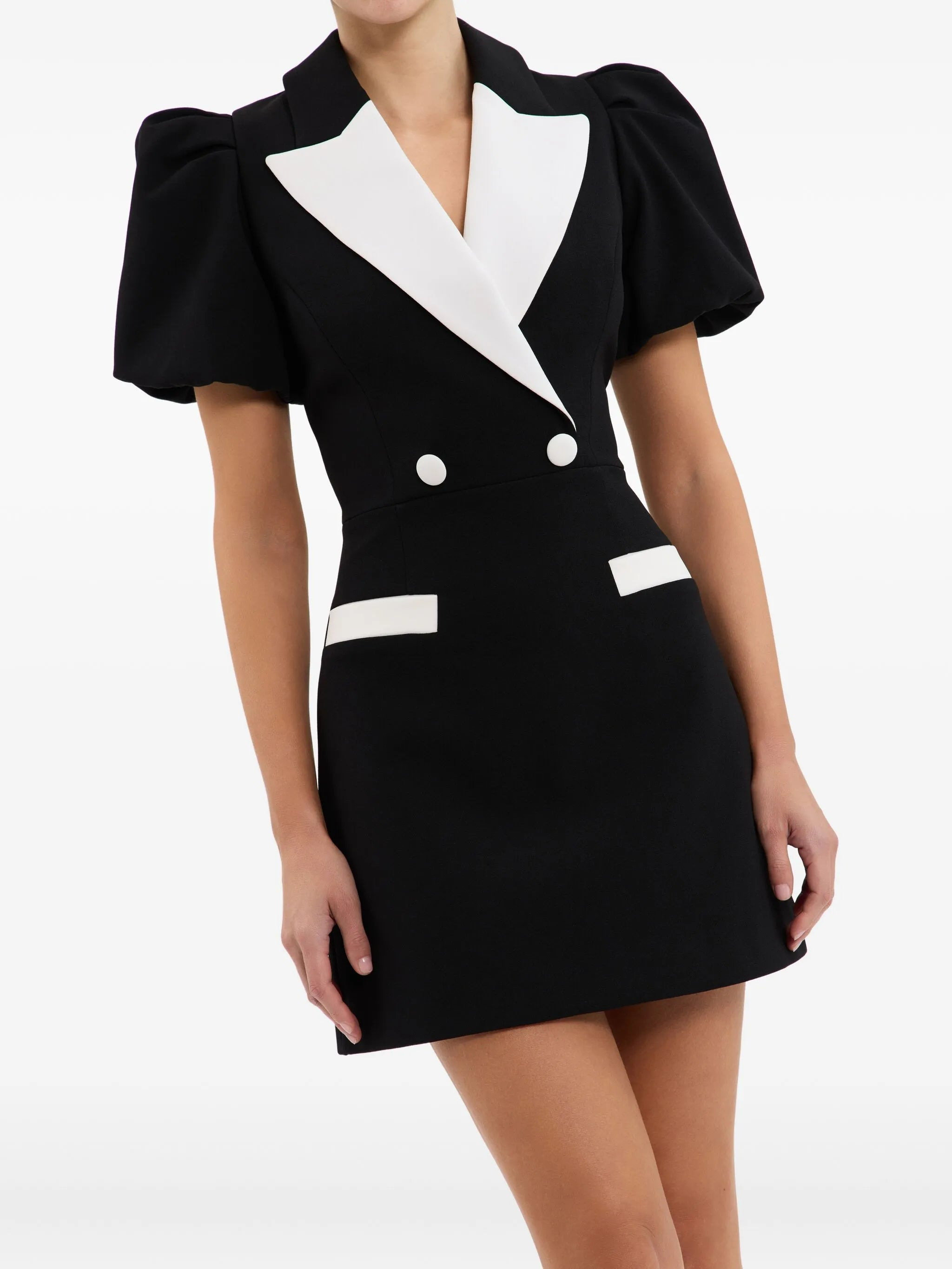 Rebecca Vallance Emma Puff-sleeve Double-breasted Dress - 4