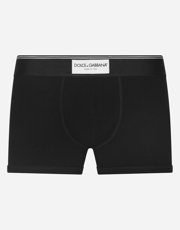 Two-way-stretch jersey boxers with patch - 1