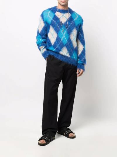 Marni argyle-check jumper outlook