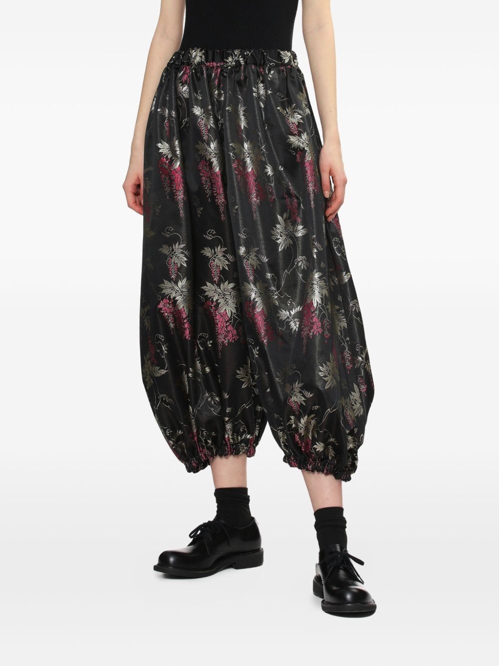 floral-print trousers - 3