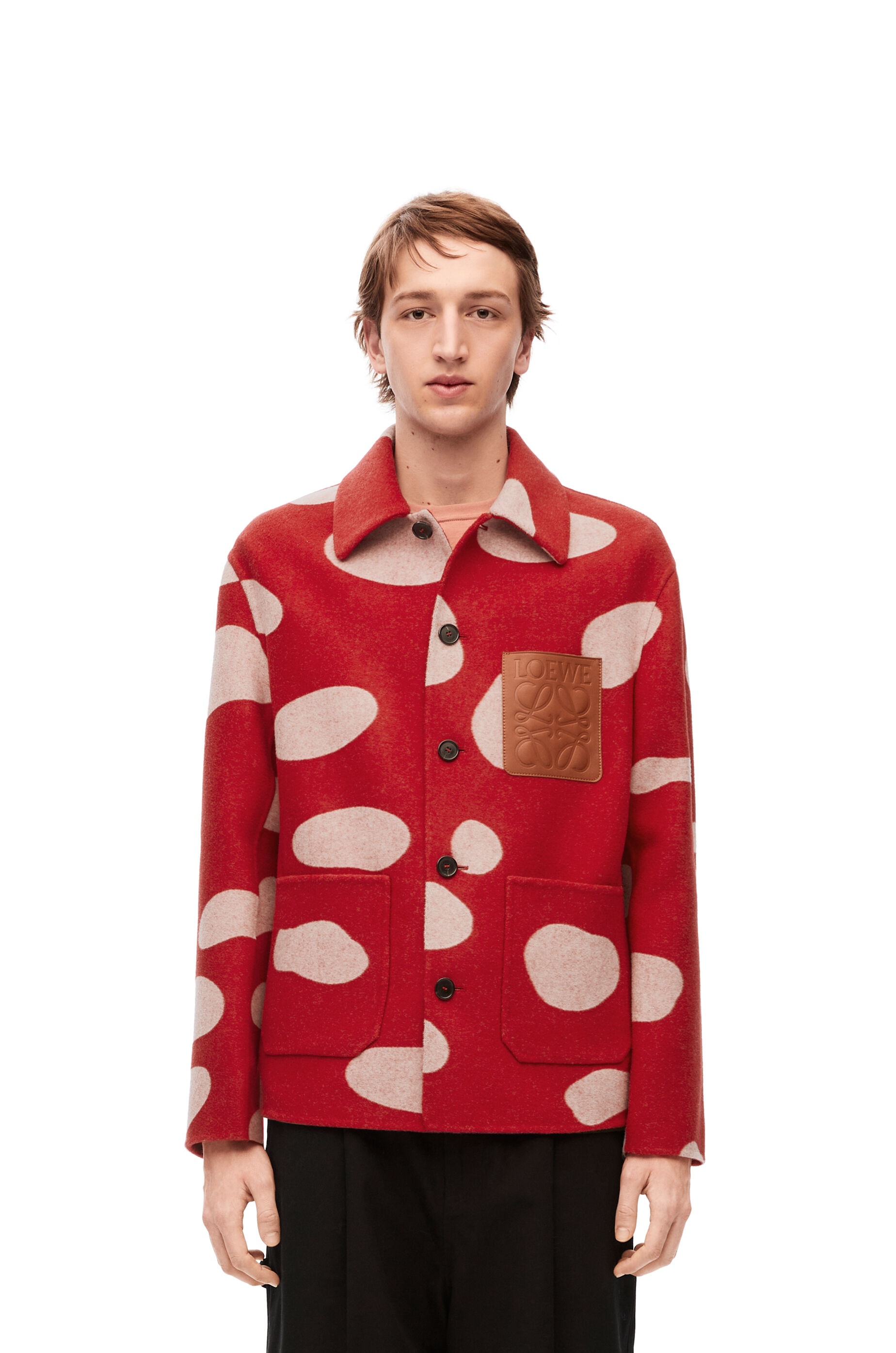 Mushroom workwear jacket in wool and cashmere - 3