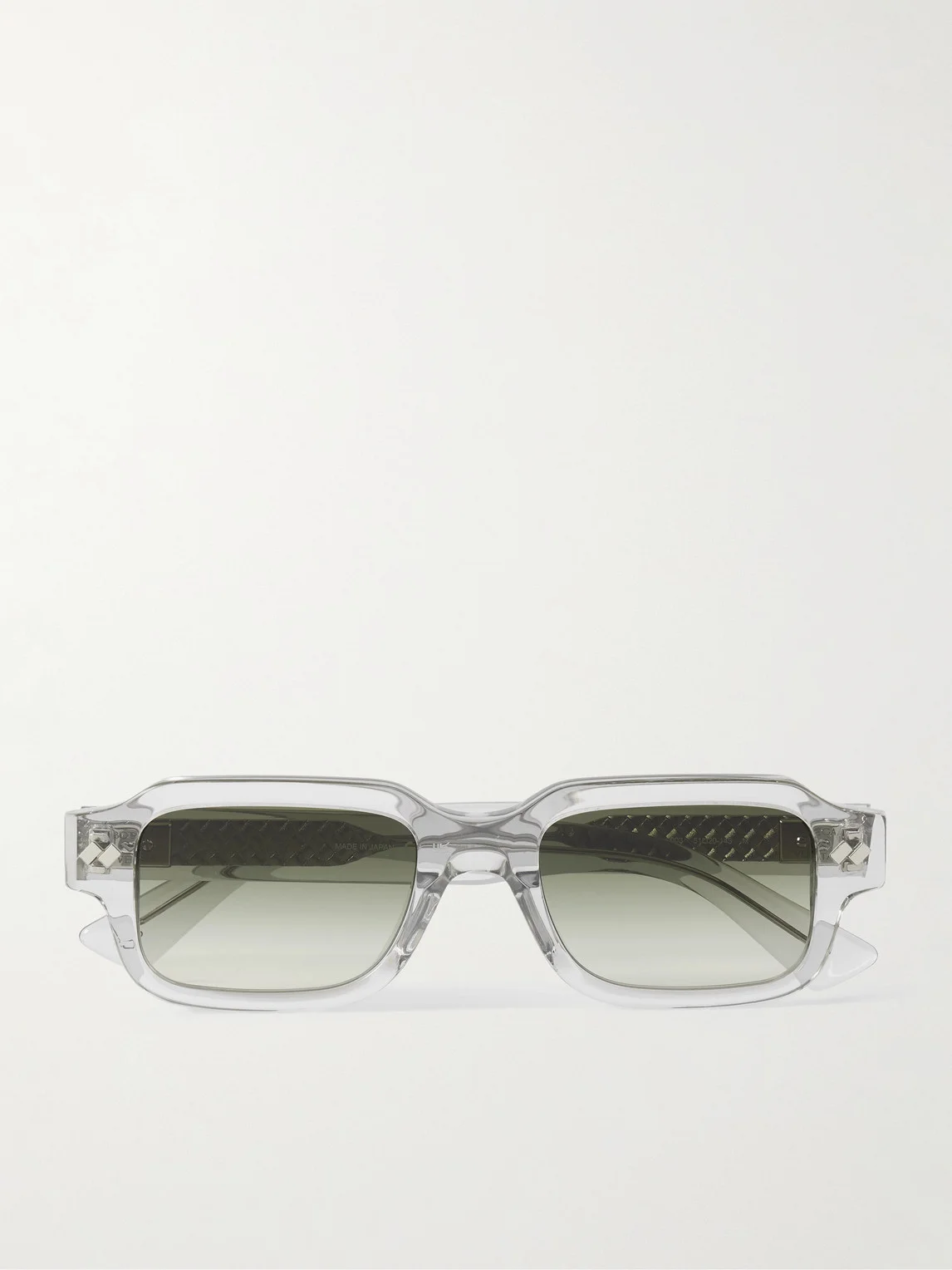 Intrecciato Square-Frame Recycled-Acetate Sunglasses - 1