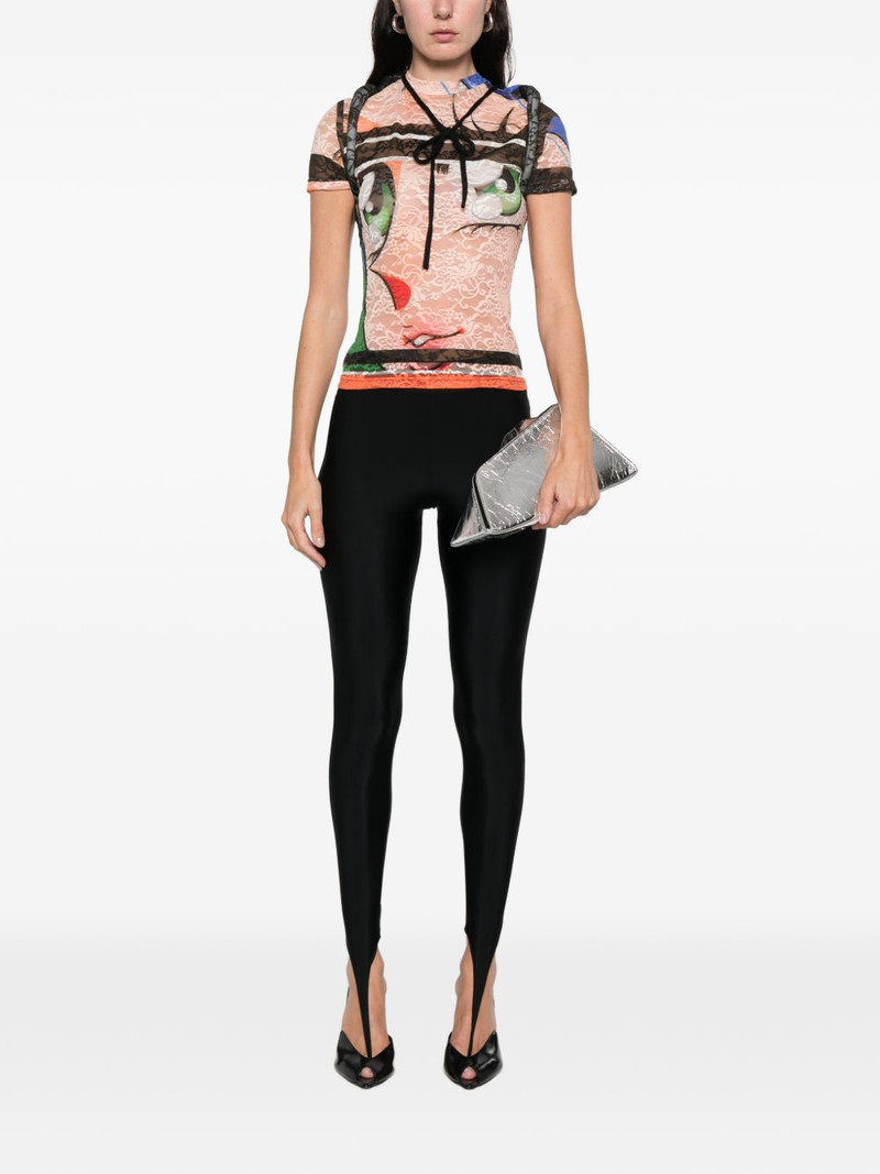 OTTOLINGER padded-hood lace T-shirt outlook