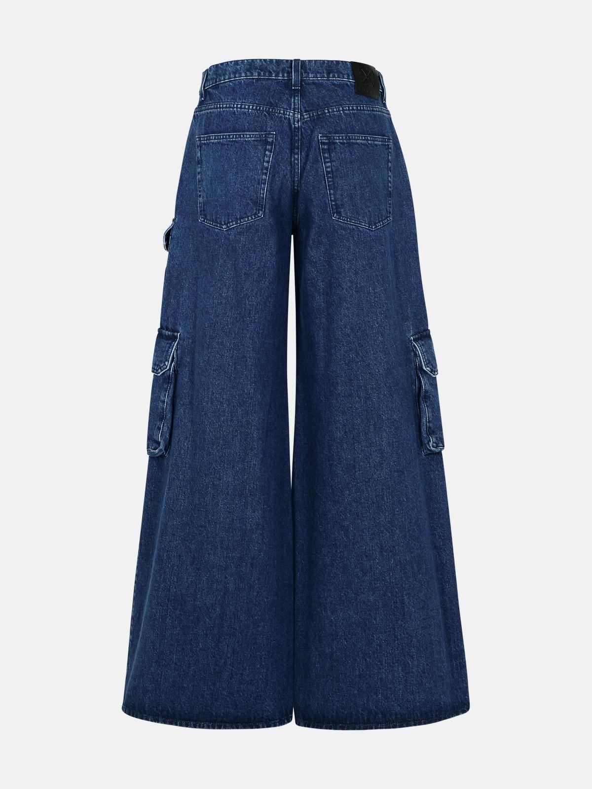 CARGO 'BAGGY' JEANS IN BLUE COTTON - 3