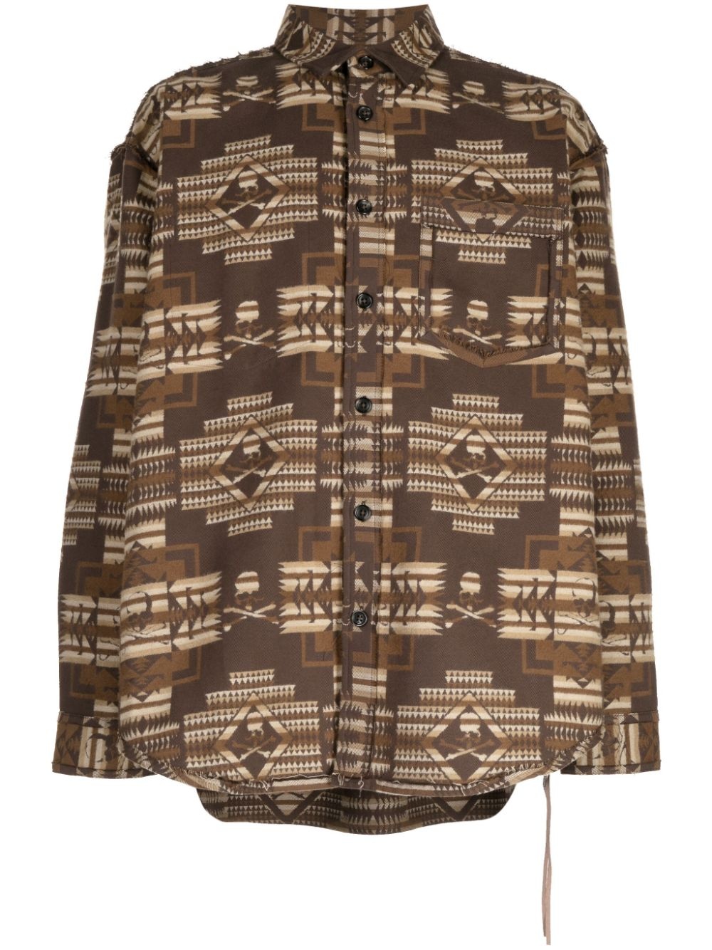 graphic-print cotton shirt - 1