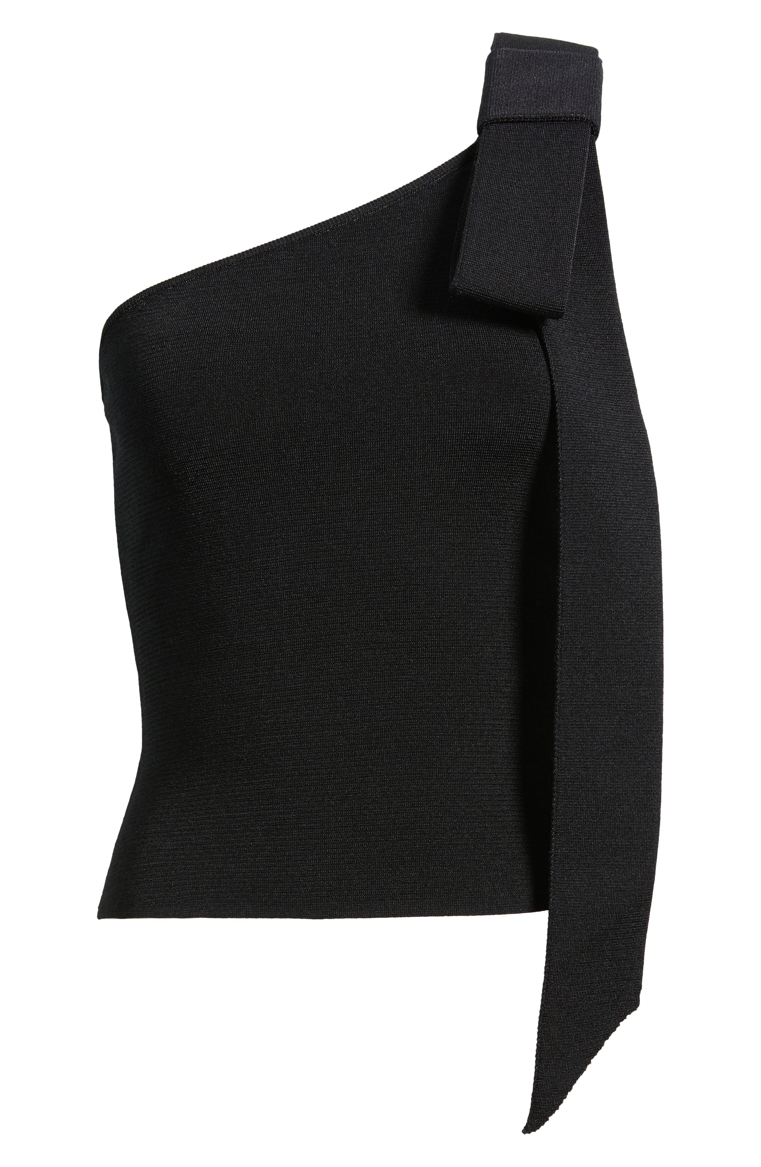 Cult Gaia Nomi Bow Detail One-Shoulder Sweater in Black at Nordstrom - 5