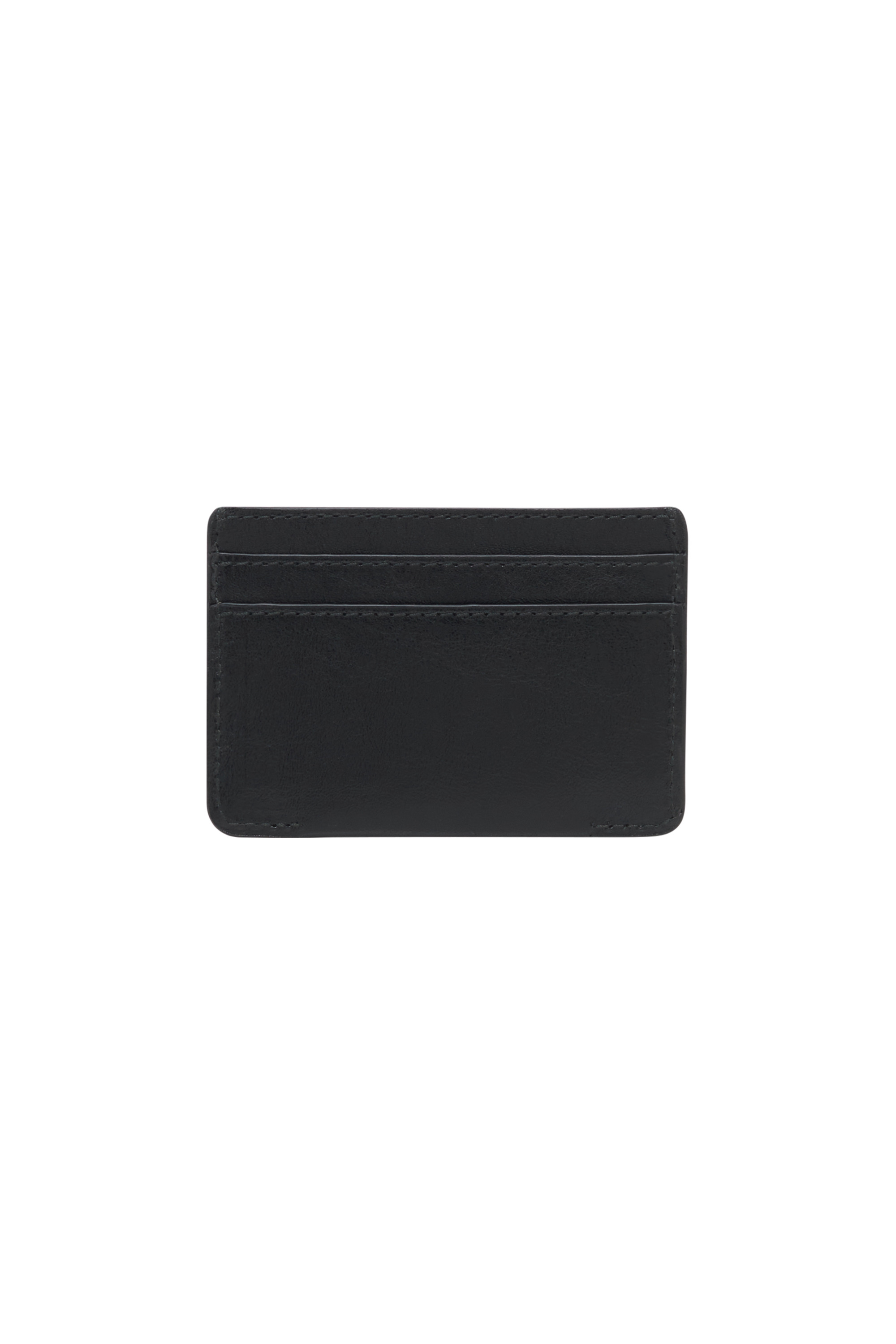 【MARINE SERRE】 MOONOGRAM EMBOSSED LEATHER CARD HOLDER Marine Serre Moonogram Embossed Leather Moon Charm Card