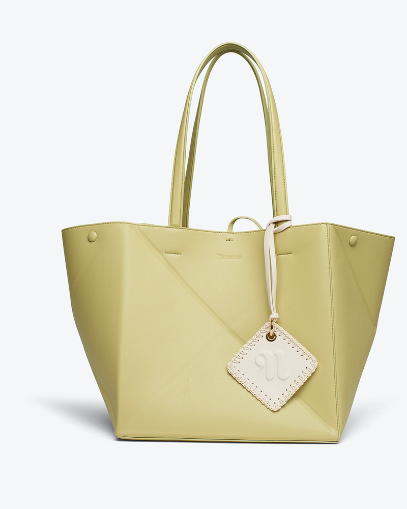 THE ORIGAMI TOTE - Alt-nappa tote - Lime 5