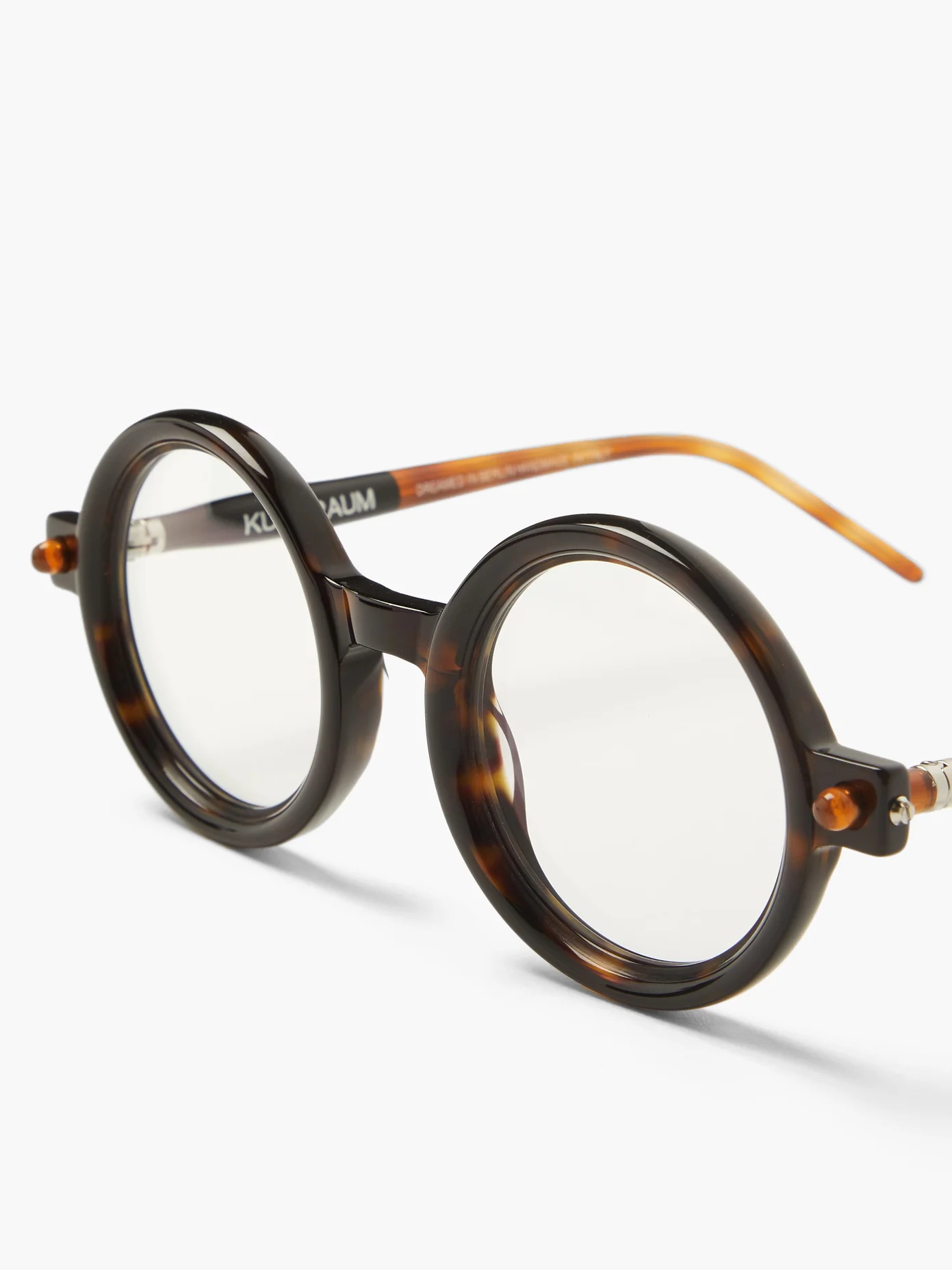 P1 round tortoiseshell-acetate glasses - 2