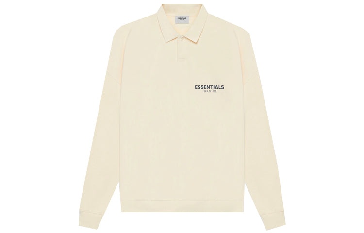 Fear of God Essentials SS21 Long Sleeve French Terry Polo Shirt 'Buttercream' FOG-SS21-637 - 2