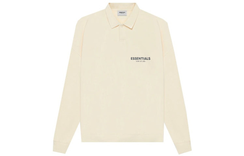 ESSENTIALS Fear of God Essentials SS21 Long Sleeve French Terry Polo Shirt 'Buttercream' FOG-SS21-637 outlook