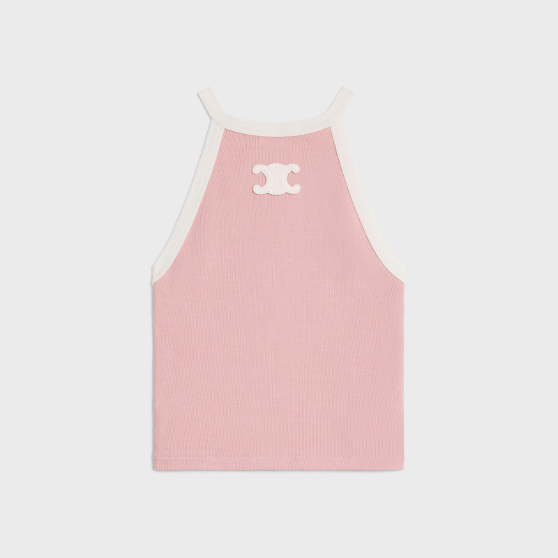 Triomphe tank top in ribbed silk jersey 1