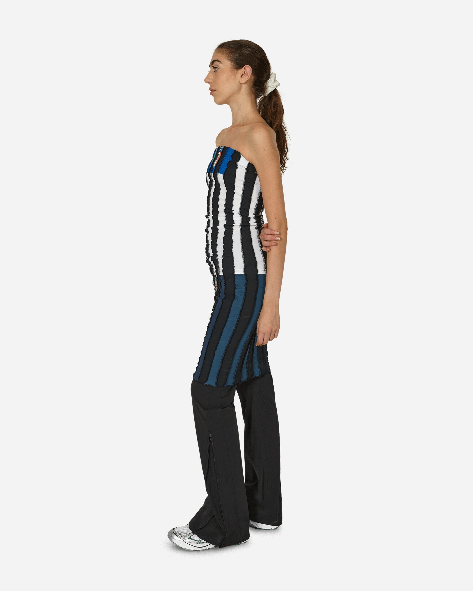 Cut Up Football Tube Dress Black - 2