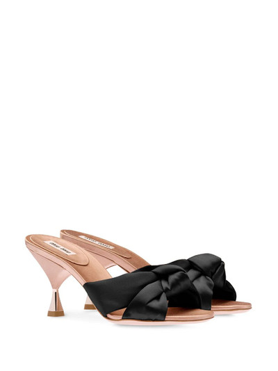 Miu Miu knot-detail 75mm mules outlook