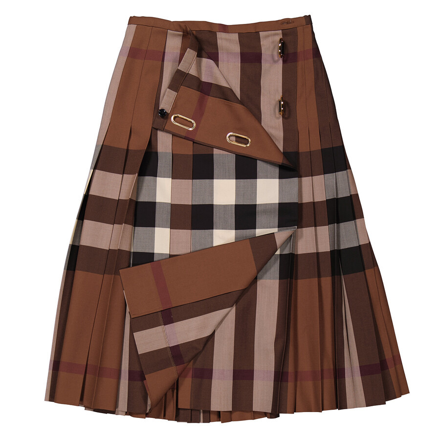 Burberry Dark Birch Brown Winifred Check Skirt - 2